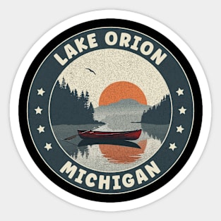 Lake Orion Michigan Sunset Sticker